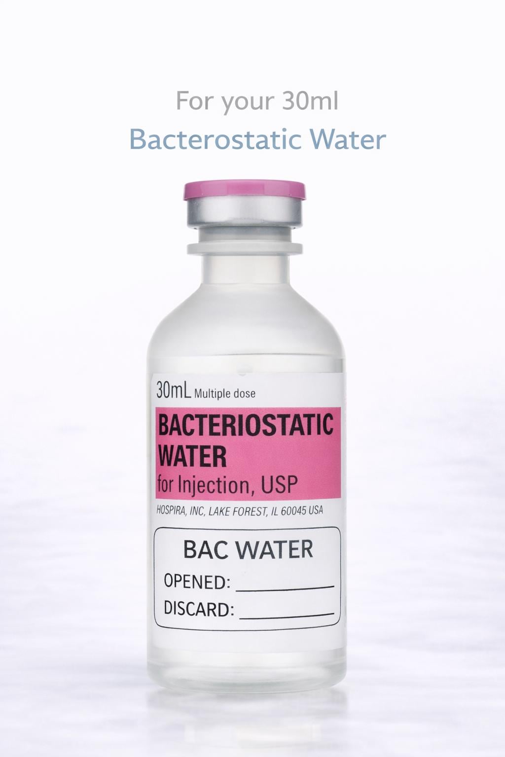 Bacteriostatic Water Vial Labels | Opened & Discard Date Stickers | Waterproof Labels for 3mL , 5mL Vials | 1.75" x 0.75" Label